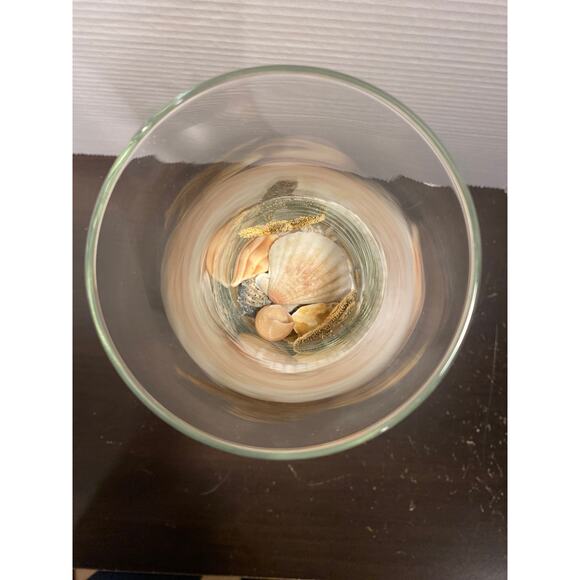 Beach Scene w Shells & Myrtle Beach Sand in Vase on White Metal Wire Stand - Picture 10 of 10